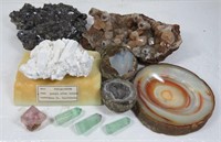 Collection of Labeled Rocks-Sliced Geodes,Crystals