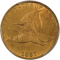 1C 1857 FLYING EAGLE PCGS MS65