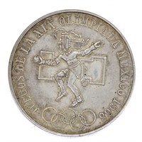1968 25 Peso Mexico XIX  (72% Silver) Coin