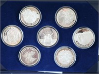 Idaho Silver Centennial (7) 1oz Medallion Set