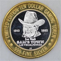 1910-93 "Sam's Town" $10- .999 Fine Silver Coin