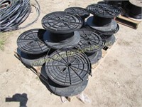 Pallet of 8 spools of wire (partial spools)
