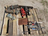 Pallet w/ Auger Adapters & other misc.