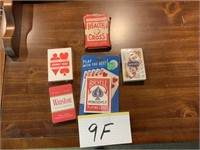 Assorted playing cards