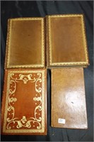 4 PC. BOOKS LEATHER BOUND - VARIOUS AUTHORS