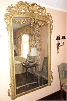 LOUIS XVI STYLE PEER MIRROR GILTED AND CARVED -