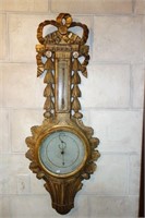VENETIAN BAROMETER CARVED WOOD, GILTED FROM 1ST