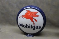 15" MOBIL GAS PUMP GLOBE WITH PLASTIC HOLDER