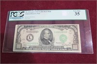 1934 PCGS GRADED $1,000 RESERVE NOTE