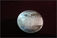 FORT SAN MARCOS STERLING SILVER COIN MEDAL