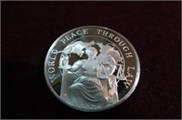 WORLD PEACE STERLING SILVER COIN MEDAL