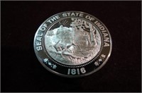 INDIANA STERLING SILVER COIN MEDAL