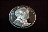 WINFIELD SCOTT STERLING SILVER COIN MEDAL