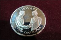 NEWARK NJ STERLING SILVER COIN MEDAL