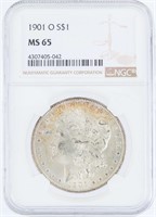 Coin 1901-O Morgan Silver Dollar MS65
