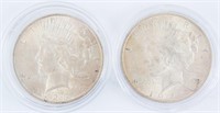 Coin (2) 1923-P Peace Silver Dollars