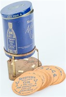 Vintage Seagram's Gin Advertising Coaster Tin