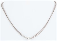 Jewelry Sterling Silver Multi Chain Necklace