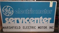 Electric Motor Service Center Metal Sign