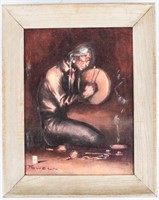 Art Original Oil "Medicine Man" Ace Powell