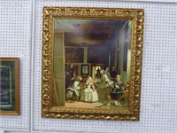 PRINT ON CANVAS OF AN ARTIST PAINTING A SCENE OF