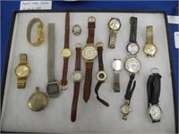 COLLECTION OF 16 WATCHES MOSTLY WRIST WATCHES