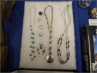 10 PIECES OF SOUTHWEST STYLE JEWELRY INCLUDES