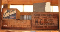 Wooden crates - P&G, Baking powder & peters ammo