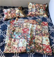 67-(3-PC.) BEDDING AND PILLOW SET