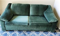 66-(FULL-SIZE) SLEEPER SOFA (GREEN)