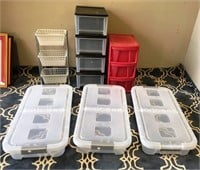 66-PLASTIC STORAGE TUBS AND MORE