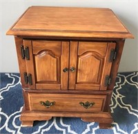 67-WOODEN TABLE WITH DOORS/DRAWER