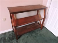 Solid Wood Magazine Rack Bookstand / Table
