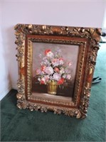 Ornately Framed Floral Scene
