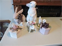 Selection of Ceramic Rabbits & Figurines