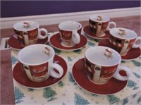 Set of Cappuccino cups & saucers