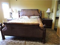 Very Nicely carved King size bed - complete