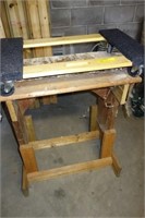 2 PC. WOODEN WORK TABLE AND WORKFORCE FURNITURE