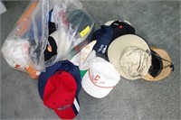 LOT - HATS: BALL CAPS, VISORS, FLOPPY HATS, ETC.