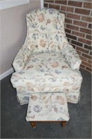 2 PC. FRENCH STYLE CHAIR W/SEWING STOOL