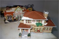 2 PC. LIGHTED VILLAGE HOUSES - DEPT. 56 "PRAIRIE