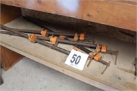 FOUR PIPE CLAMPS