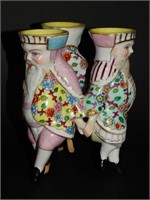 European Porcelain Triple Character Vase