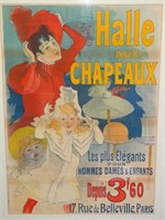 JULES CHERET "Halle aux Chapeaux" Poster