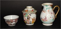 Lot of 3 18/19c. Famille Rose Chinese Items