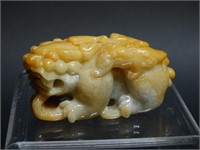 Chinese Hardstone Carving - Fu Lion