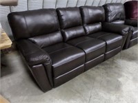 Leather couch w/ recliners