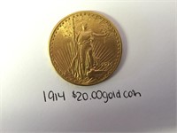 1914 twenty dollar gold piece