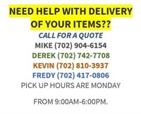 NEED HELP GETTING YOUR ITEMS HOME? WE CAN HELP