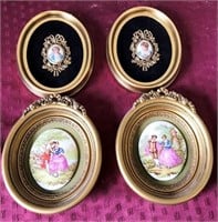 301-(4) DECORATIVE OVAL WALL HANGINGS-SEE PHOTOS